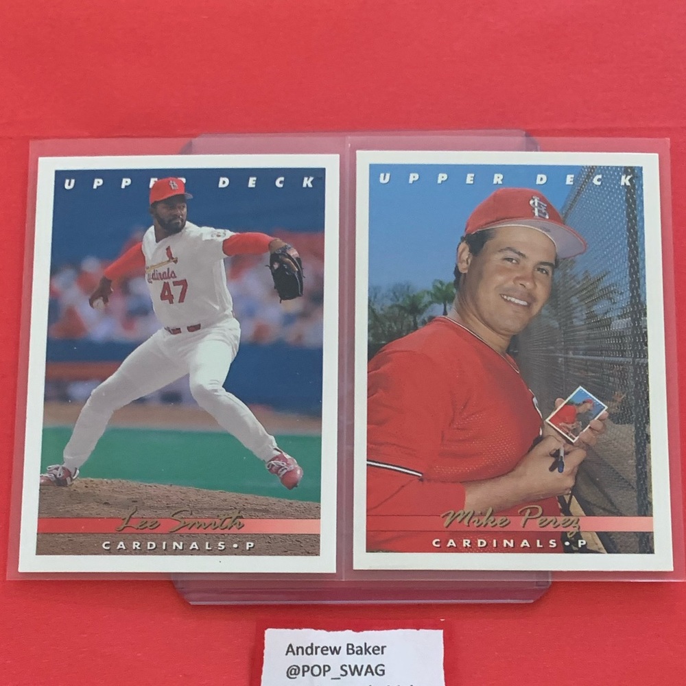 Lee Smith #82 & Mike Perez #204 1993 Upper Deck Baseball Trading Cards